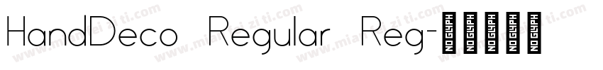 HandDeco Regular Reg字体转换